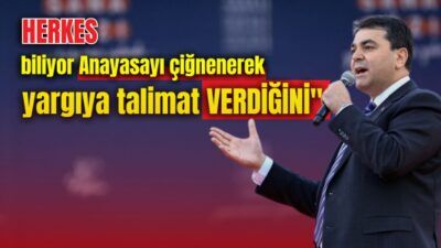 Demokrat Parti Genel Başkanı Gültekin Uysal Saraçhane'de konuştu.