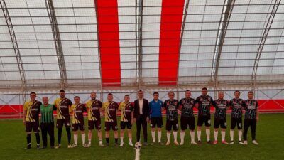 Sinanpaşa Gençlik ve Spor Müdürlüğü Halı Sahasının yenileme çalışmalarının tamamlanmasının