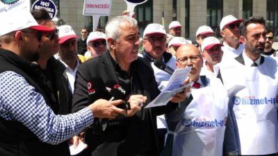 Hak-İş Konfederasyonu’na bağlı Hizmet-İş Sendikası Genel Başkan Vekili Halil Özdemir,